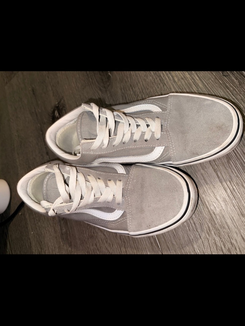 Vans Gray Suede Low-Top Sneakers with White Stripe